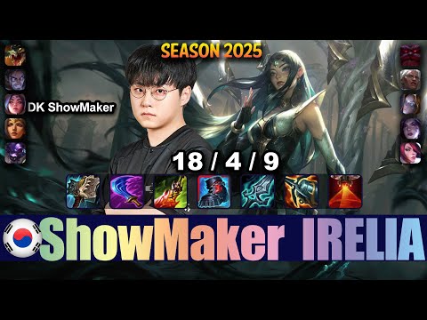 DK ShowMaker IRELIA vs ORIANNA Mid - Patch 25.18 KR Ranked | lolrec