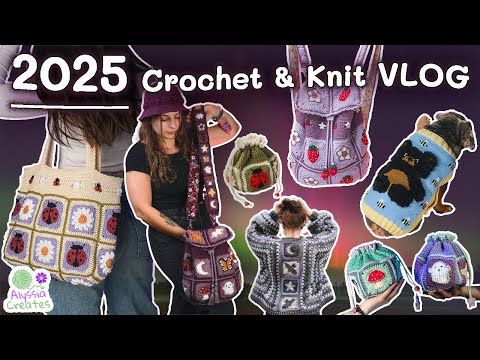 Everything I Crocheted + Knitted in 2025 | Bags, Dog Sweaters, Cardigans, Yarn Unboxing + More
