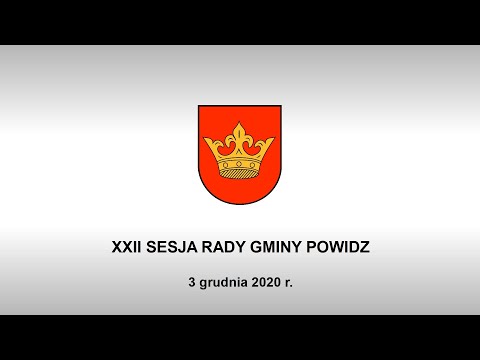 XXII sesja Rady Gminy Powidz - transmisja na żywo