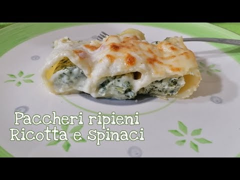 Paccheri ripieni con ricotta e spinaci