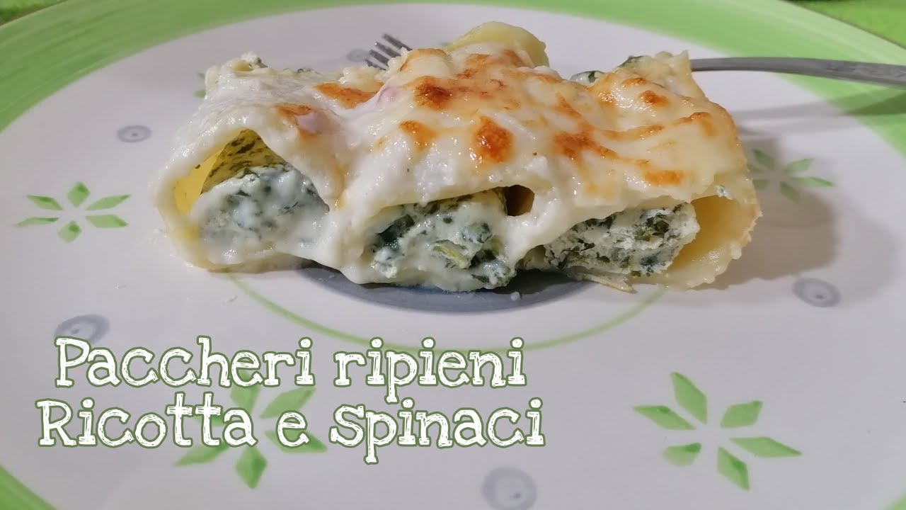 Paccheri ripieni con ricotta e spinaci
