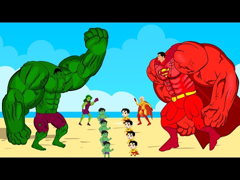 Rescue ALL Evolution Of HULK COLORS Family & SUPERMAN, SPIDERMAN : Returning From The Dead SECRET