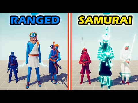 SAMURAI TEAM vs RANGED TEAM - Totally Accurate Battle Simulator | TABS