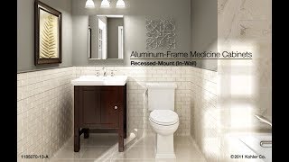 Kohler Aluminum-Frame Medicine Cabinets - Recessed-Mount Installation