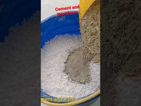 mixing Cement and Styrofoam so that cement crafts are light #shorts
