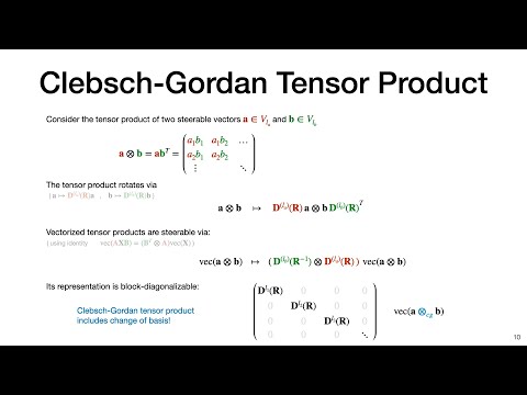 Group Equivariant Deep Learning - Lecture 3.4: Group Theory (SO(3) irreps, Wigner-D, Clebsch-Gordan)