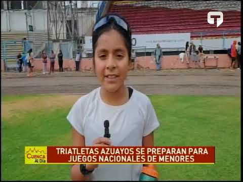 Triatletas Azuayos se preparan para juegos nacionales de menores