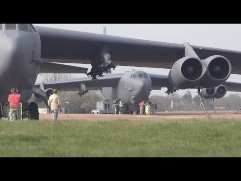 5x B-52 Departure - Fairford - 28/03/19
