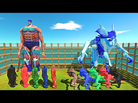 Epic Color Fight in Cage | Colourful Colossal Titan vs Colourful Raijin - ARBS