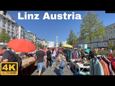 Linz, Áustria || Hauptplatz Linz e Pöstlingberg 4K UHD