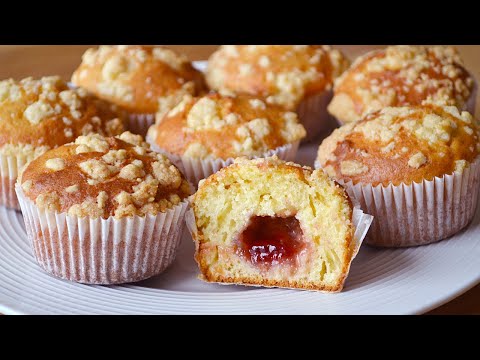 Wenn ich Marmelade habe, mache ich immer diese Muffins | Ein schnelles und einfaches Rezept  # 234