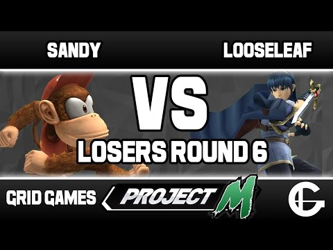 Sandy (Diddy Kong) VS Looseleaf (Marth/Luigi) | Grid Project M Weekly 56 | Losers Round 6