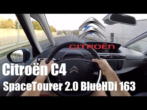 Citroen C4 SpaceTourer 2.0 BlueHDi 163 POV Test Drive + Acceleration 0-200 km/h + FULL BRAKE TEST