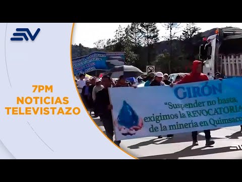 600 personas marcharon contra judicialización de indígenas en Girón, Azuay | Televistazo | Ecuavisa