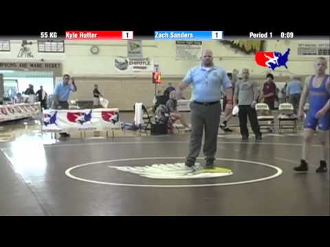 2012 Univ. WTT: 55 KG - Kyle Hutter (HRWA) vs. Zach Sanders (Minnesota Storm)