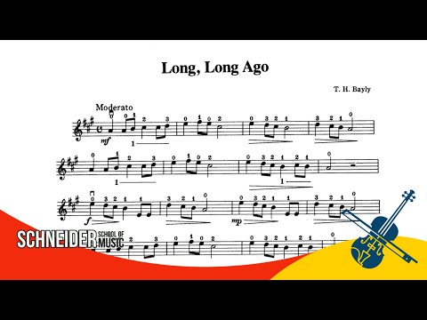 07 - Long, Long Ago - T. H. Bayly | Suzuki Book 1 | Violin Sheet Music | Partitura para Violino