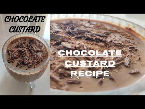 Chocolate custard Recipe | Without Egg | Choco Pudding Recipe | No Butter No cream | Dessert Recipe