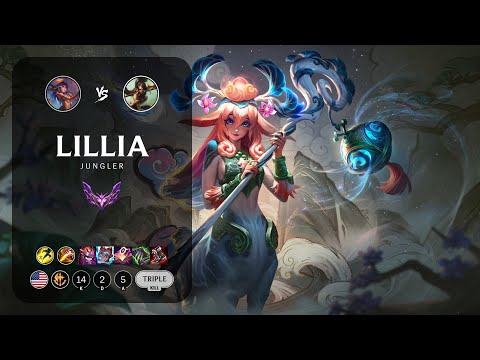 Lillia Jungle vs Nidalee - NA Master Patch 13.14