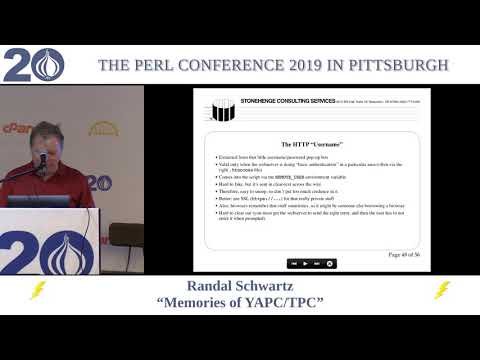 [Lightning Talk] Randal Schwartz - "'Reducing Business Risk Using Perl' from YAPC 1999