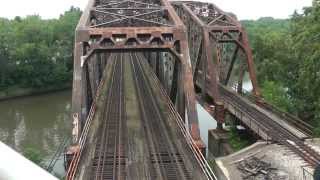 Rock Island Metra Trains and a Barge