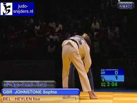 Judo 2009 Birmingham: Johnstone (GBR) - Heylen (BEL) [-52kg].