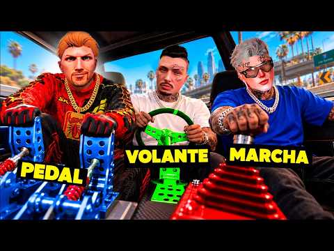 Dando FUGA em UM CARRO PILOTADO por TRÊS PESSOAS! (GTA 5 RP)