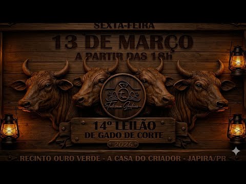 14° Leilão de Gado de Corte - 2026 | Talismã Leilões |Sexta-Feira - 13/03 - 18h | Japira - PR