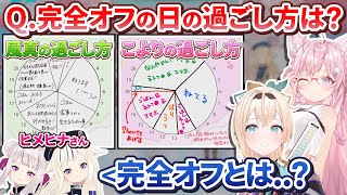 風真殿とこよちゃんのオフの日の過ごし方を聞いて困惑＆感心するヒメヒナの2人【ヒメヒナ/博衣こより/風真いろは/ #ヒメヒナじかん /ホロライブ切り抜き】