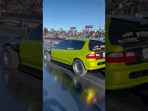 Thumbnail for AWD CIVIC 7.65 186MPH 🏁🏁🏁 #automobile #honda #carracing #hondacivic #dragrace #dragracingcars by Car