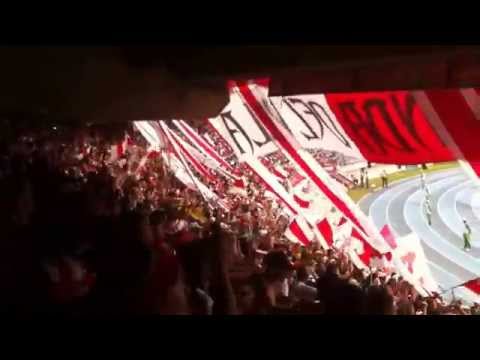 "Queremos la copa - Frente Rojiblanco Sur" Barra: Frente Rojiblanco Sur &bull; Club: Junior de Barranquilla