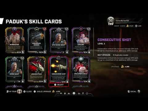 Gears 5 Operation 4 PVE: Paduk Skill Cards. Abilities. Horde. Escape.