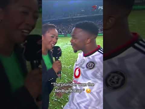Paseka Mako is delighted after winning the nedbank cup