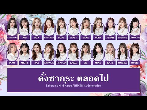 BNK48 – ดั่งซากุระ ตลอดไป (Sakura no Ki ni Narou) [Color Coded Lyrics TH/RM/EN]