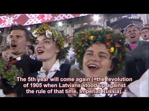 Latvian Song Festival 2018 - "Manai Dzimtenei"+Reprise (English Translation/Subtitles/ENG SUB)