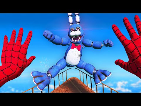 Throwing FNAF Animatronics Off GIGA Tower... (Bonelab VR Mods)