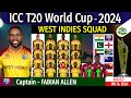 T20 World Cup 2024 - West Indies Team Squad | WI Team Best Squad T20 World Cup 2024 | T20 WC 2024 WI