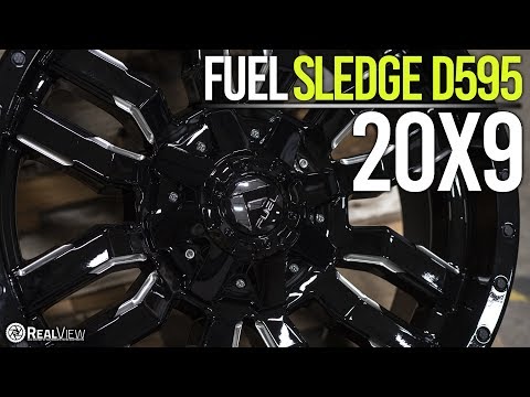 FUEL SLEDGE D595: GLOSS BLACK, 20x9