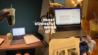 junior college productive study vlog singapore | most chaotic stressful week ever, mugging era 🤓