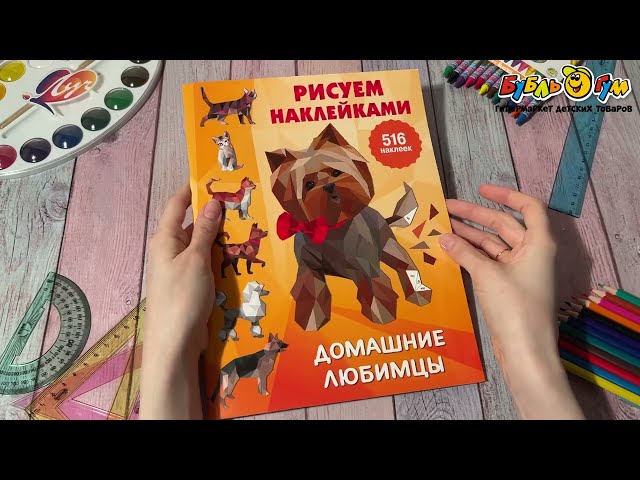Раскраска Рисуем наклейками Домашние любимцы - видео