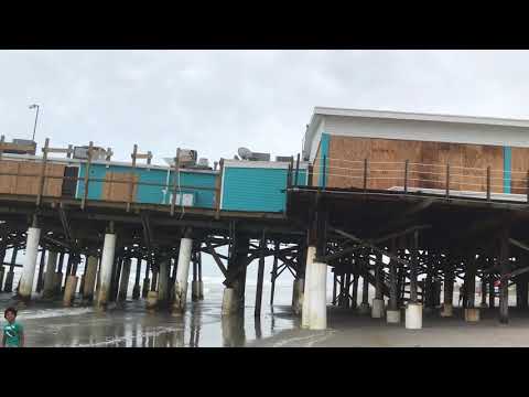Hurricane Irma preparation - Cocoa beach Pier all packed up,Florida