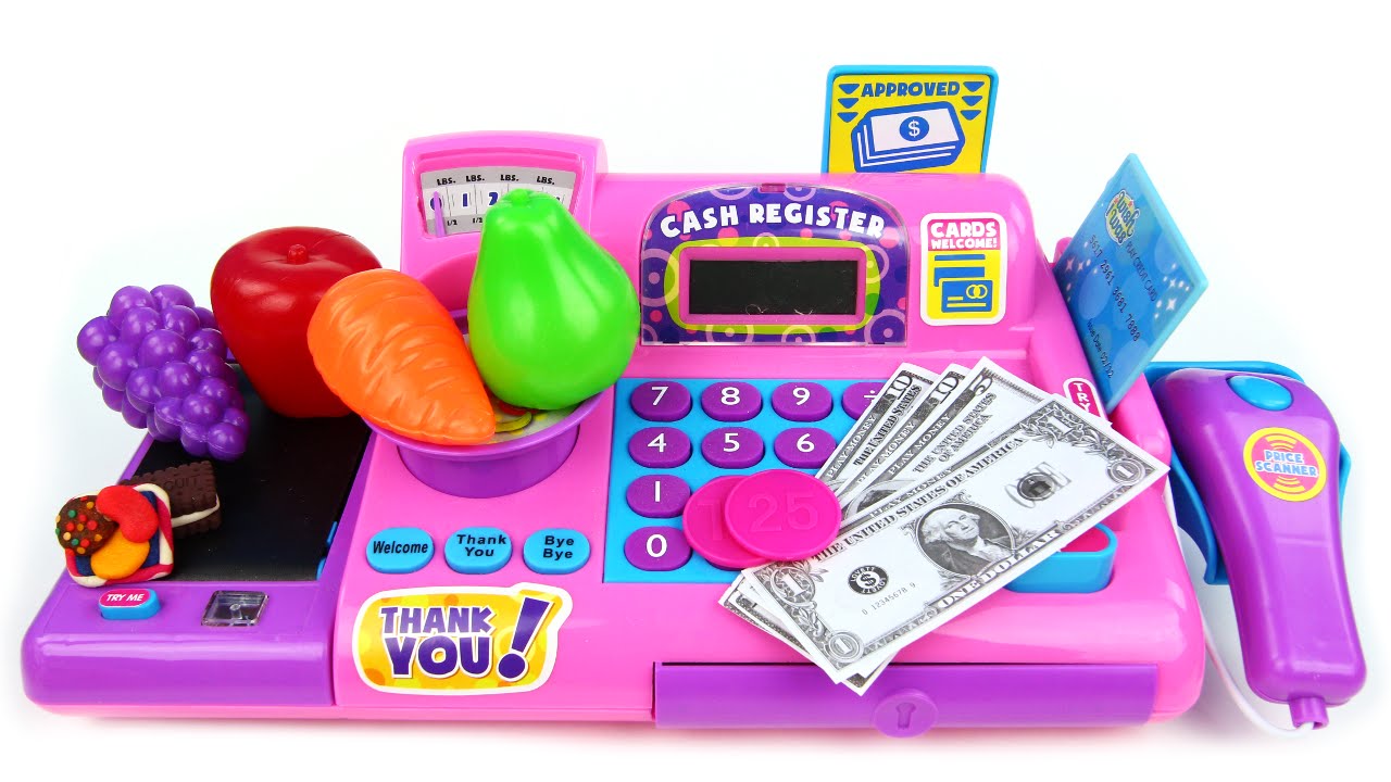 Boley Касса-калькулятор с микрофоном (синяя или розовая)