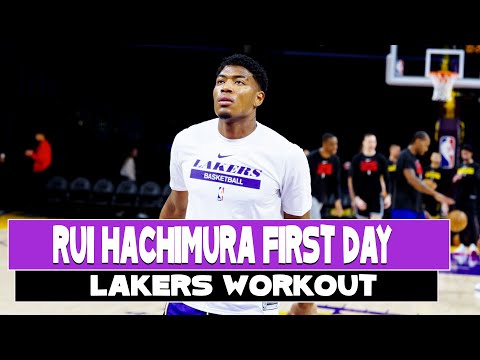 Lakers Rui Hachimura first Lakers Workout with Phil Handy