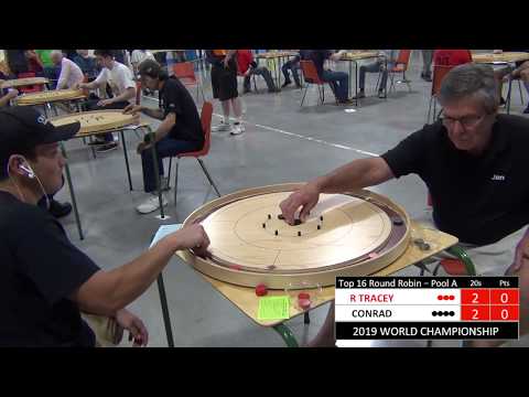 2019 World Crokinole Championship - Top 16 - Conrad v Tracey
