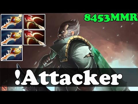 !Attacker Best kunnka in the world 8453 MMR with divines and daedalus - Dota 2