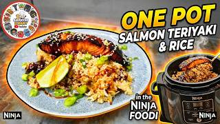 Flaky Salmon Teriyaki & Rice - One Pot Ninja Foodi Magic!