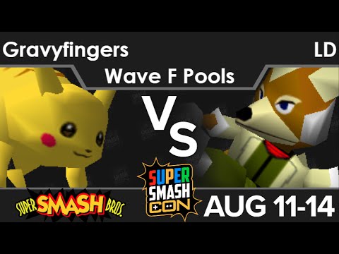 SSC16  - Gravyfingers (Pikachu) vs LD (Fox) Wave F Pools - SSB64