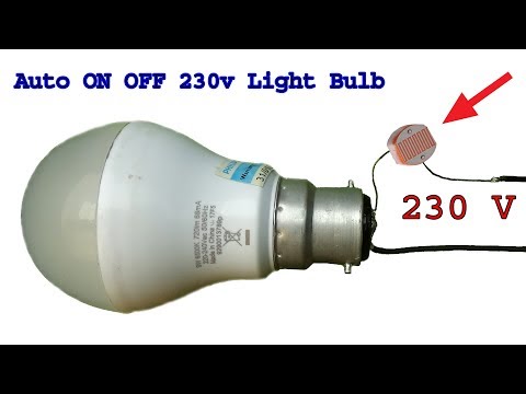 How to make 230 v Auto ON OFF led light bulb circuit, diy Dark sensor Video