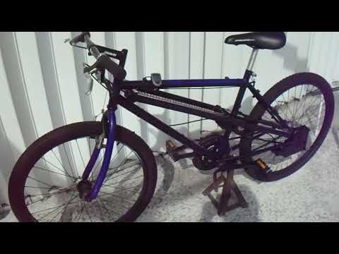 Bicycle with kers, stores the kinetic energy from braking, how it works