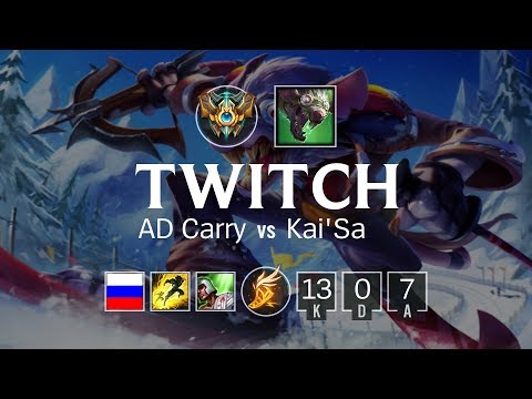 Twitch AD Carry vs Kai'Sa - RU Challenger Patch 8.11