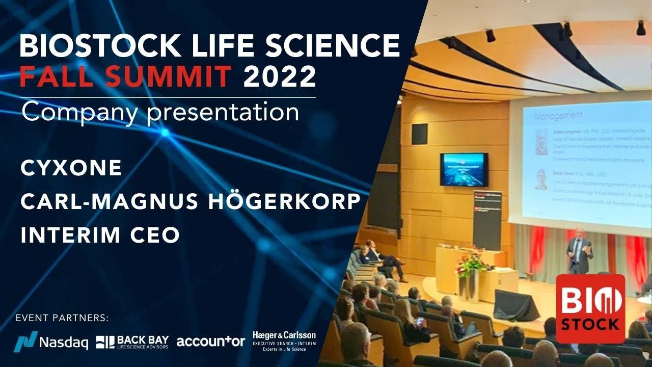 BioStock Life Science Fall Summit 2022 | Presentation: Cyxone